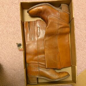 Vintage 1980s Dingo Brown Leather Knee-High Boots